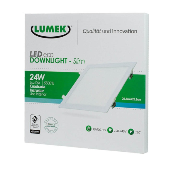 Luminaria Lumek Home 24W Cuadrada 6500K Incrustar